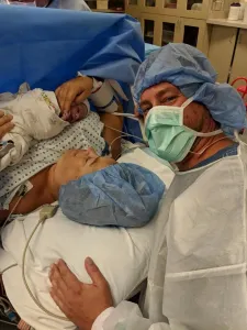 Doug and heather and mark being born