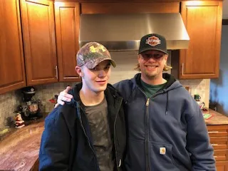 Boys taking selfie