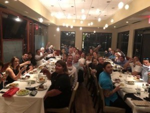 Team enjoying there food