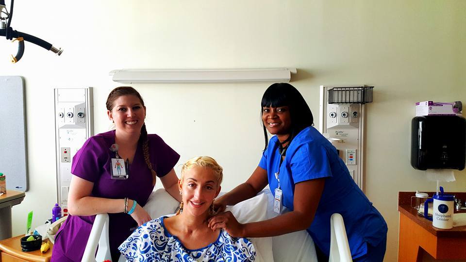 Cassidi and hospital staff