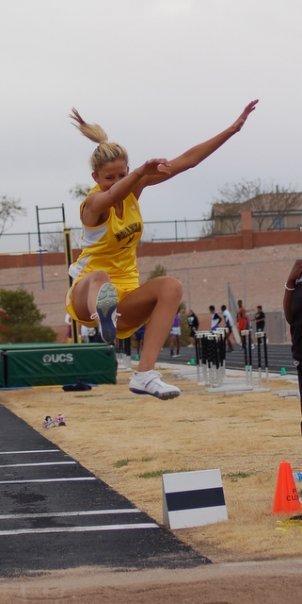 Cassidi's long jump at high school